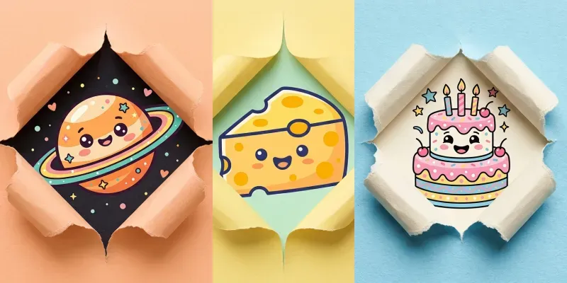 Cut Paper Diamond Kitsch Scenes generated by undefined
