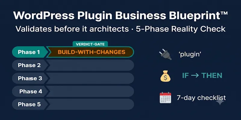 Wordpress Plugin Business Blueprint generated by undefined