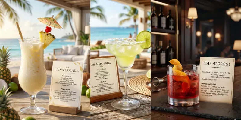 Signature Cocktail Recipe Photography generated by undefined