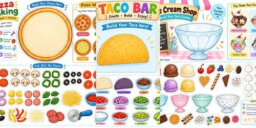 Build Play Food Printables generated by chatgpt-image
