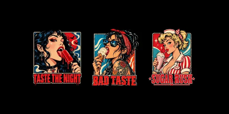 Retro Pin Up Pop Art Tshirt Graphics