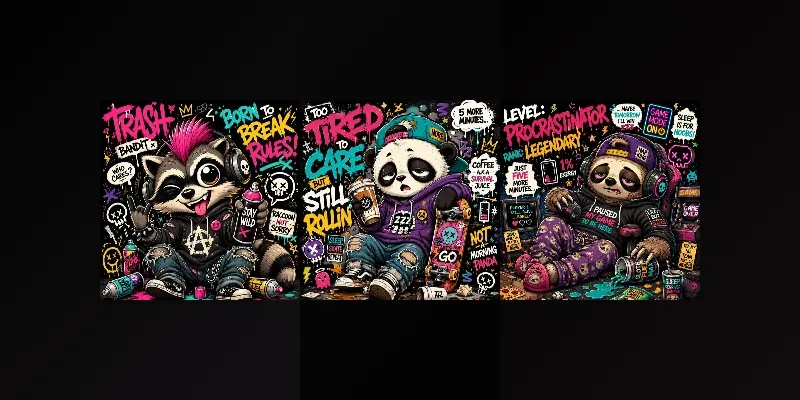 Street Chaos Cartoon Mascots generated by undefined