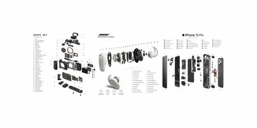 Exploded View Tech Product Ads generated by chatgpt-image