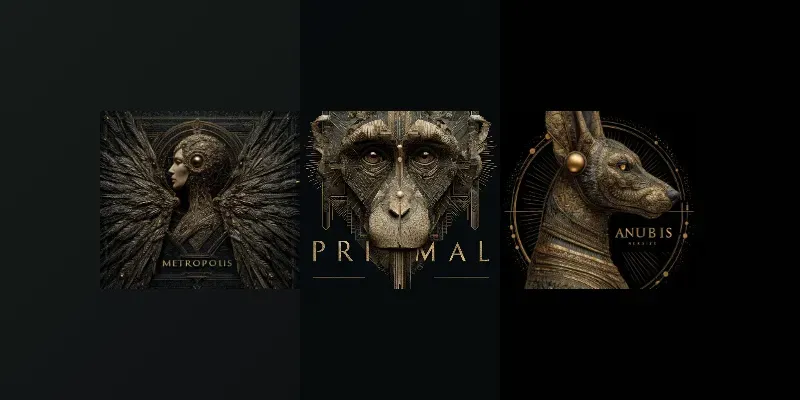 Art Deco Gold Emblems generated by undefined