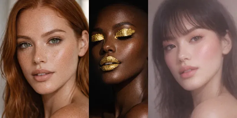 Commercial Beauty Makeup Editorials generated by undefined