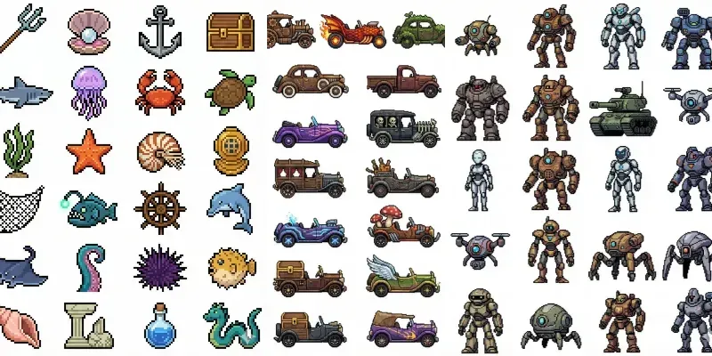 2D Pixel Art Game Dev Sprite Assets generated by undefined