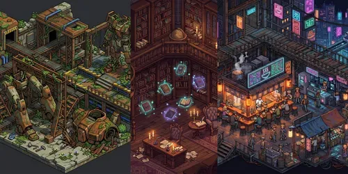 Isometric Jrpg Pixel Art generated by gemini-image