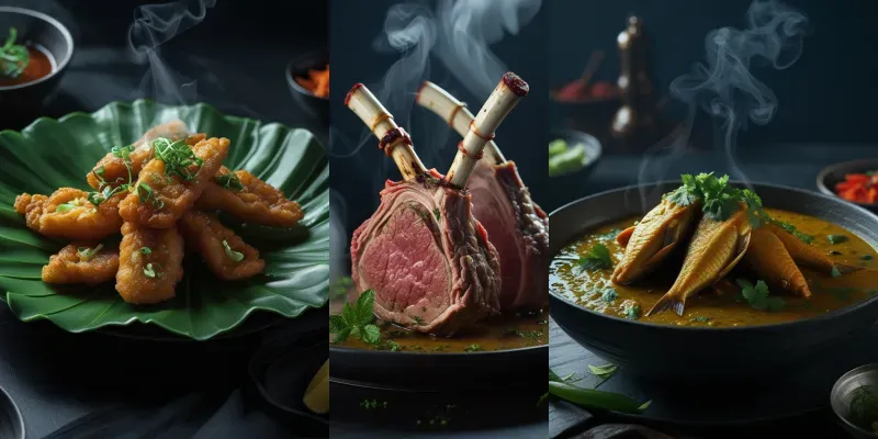 Cinematic Food Photography Dark generated by undefined