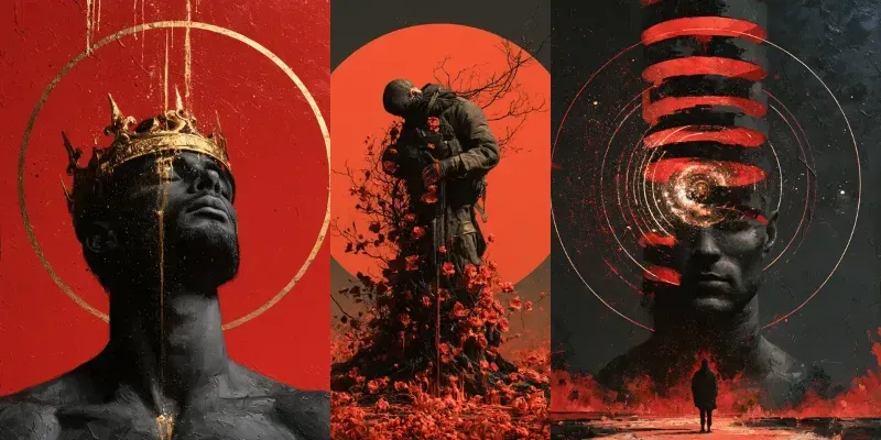 Insurgent Crimson Wax Art