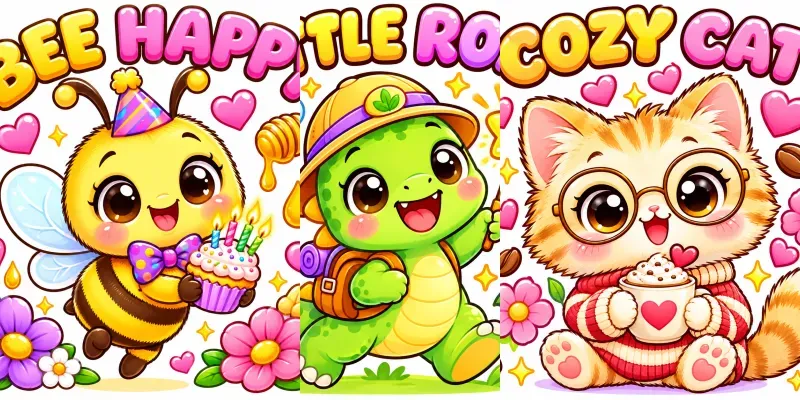 Chibi Cute Tshirt Designs generated by undefined
