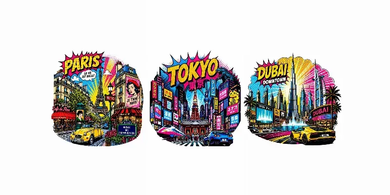 Pop Art City Skyline Painting Creators generated by undefined