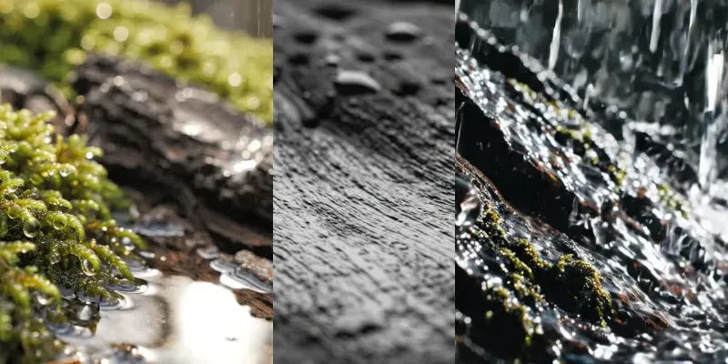 ASMR Rain Water Texture Videos generated by undefined