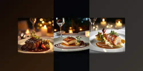 Food Presentations Of Gourmet Main Courses generated by midjourney