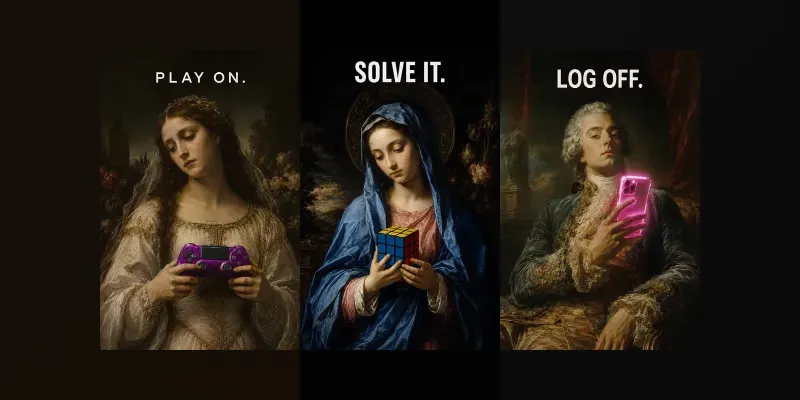 Surreal Classical Art Typography Posters generated by undefined