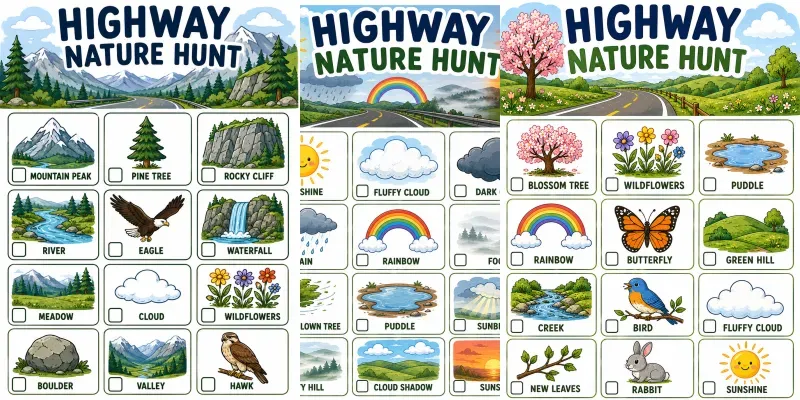 Kids Nature Highway Scavenger Hunts generated by undefined