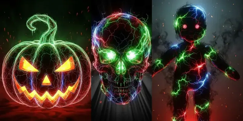 Haunting Lights Of Halloween generated by undefined