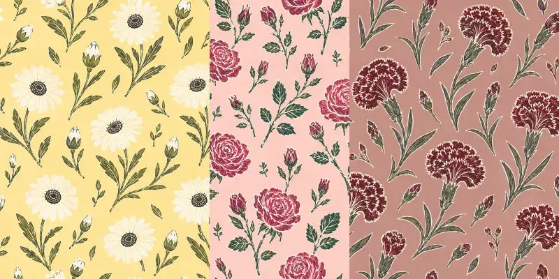 Birth Flower Monthly Patterns generated by undefined