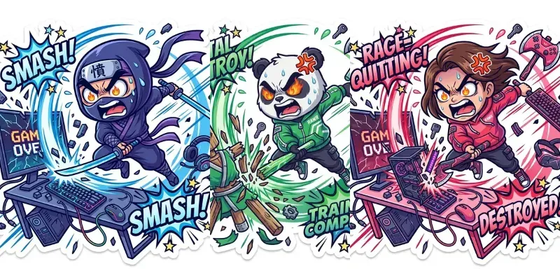 Angry Action Cartoon Sticker Generator generated by undefined