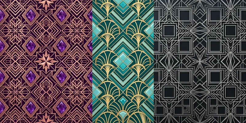 Luxury Art Deco Seamless Vector Patterns generated by undefined