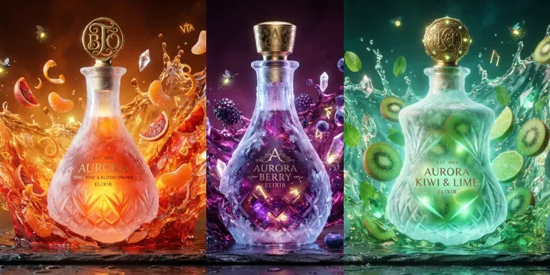 Ultrarealistic Fantasy Beverage Ads generated by undefined