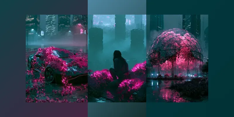Cyberpunk Floral Dreamcore Night Packs generated by undefined