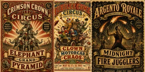 Vintage Circus Poster Makers generated by chatgpt-image