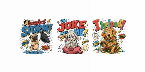 Humorous Comicstyle Graphic Tee Designs generated by chatgpt-image