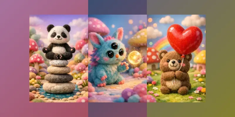 Whimsical Felt Utopias generated by undefined