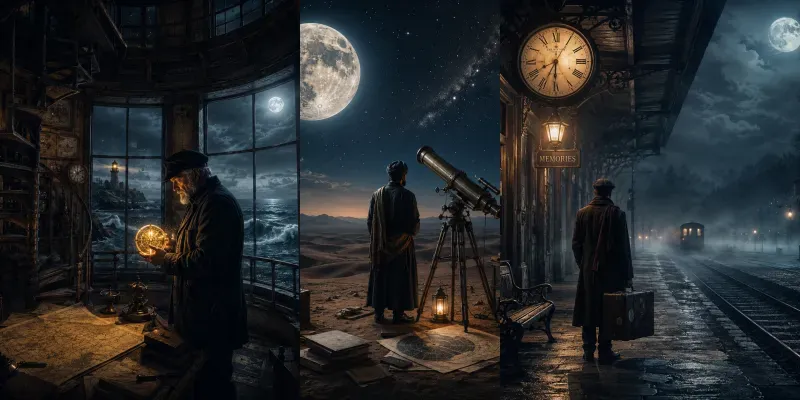 Moonlit Silent Stories generated by undefined