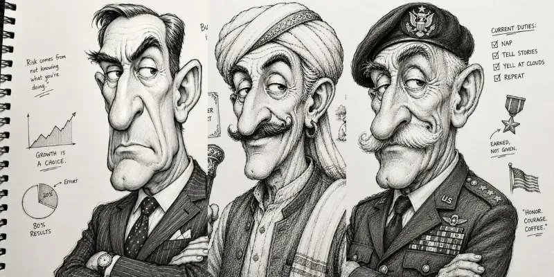 Funny Handdrawn Caricature Portraits generated by undefined