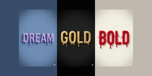 Liquid Lettering Wall Art generated by gemini-image