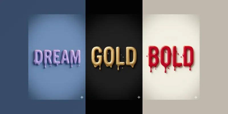 Liquid Lettering Wall Art generated by undefined