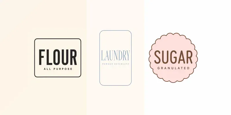 Minimalist Pantry Label Designers generated by undefined