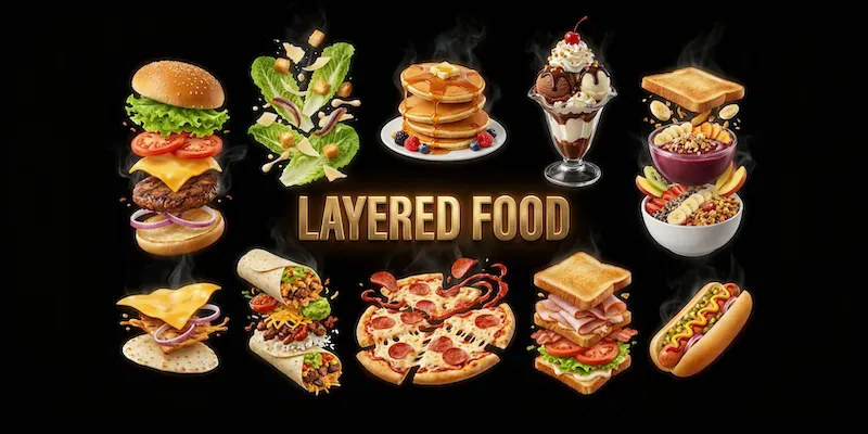 Layered Food Poster Generators generated by undefined