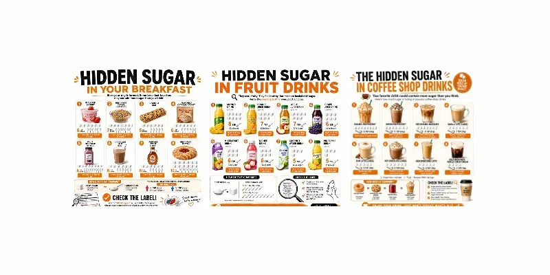 Healthy Food Sugar Infographics generated by undefined
