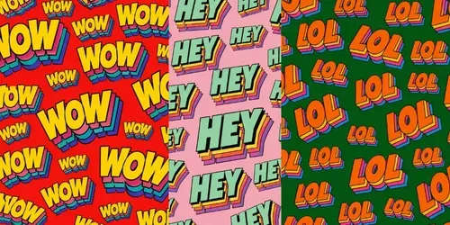 Retro 3D Bold Word Patterns generated by chatgpt-image