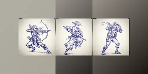 Blue Pen Sketch Art generated by gemini-image
