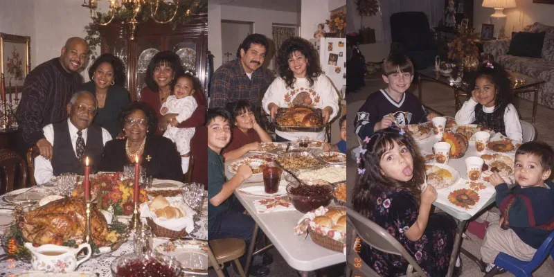 90s Thanksgiving Family Photos