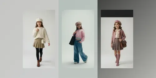 Kids Fashion Outfit Transitions generated by grok-video