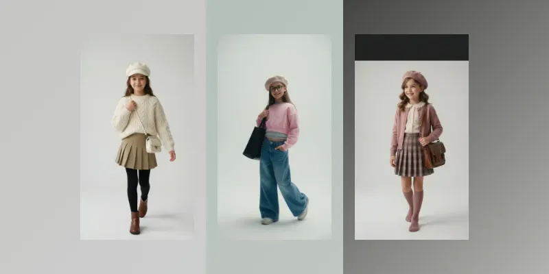 Kids Fashion Outfit Transitions generated by undefined