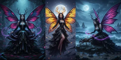 Dark Fairies generated by gemini-image