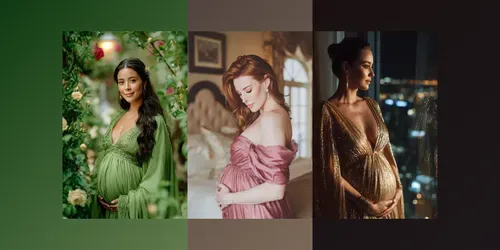 Glowing Maternity Couture Photography generated by midjourney