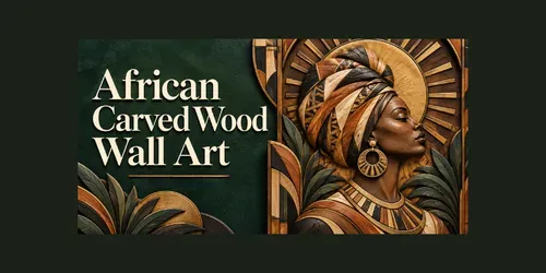 African Carved Wood Wall Art generated by chatgpt-image
