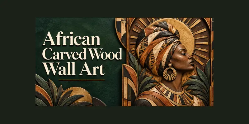 African Carved Wood Wall Art