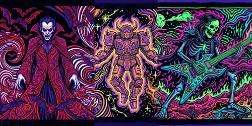 Blacklight Velvet Poster Art generated by gemini-image