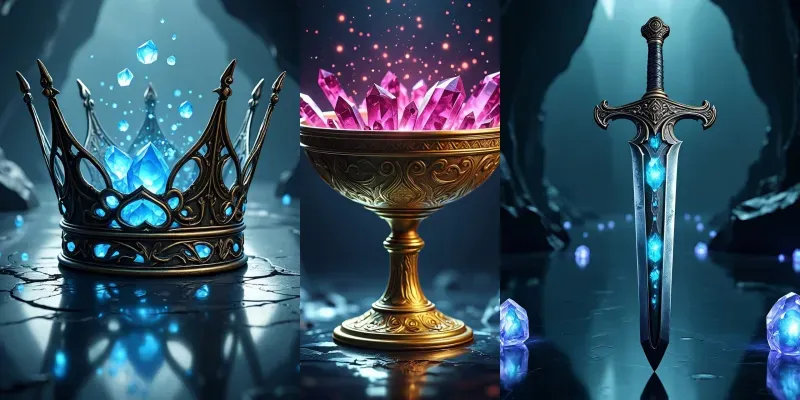 Cinematic 3D Fantasy Game Icons generated by undefined