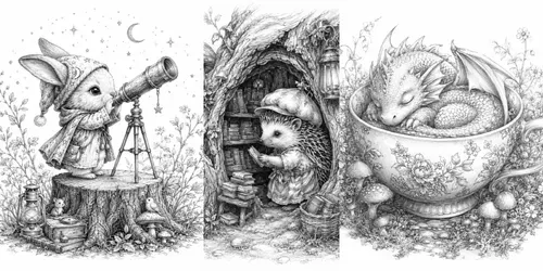 Whimsical Forest Gnome Sketch Art Magic generated by chatgpt-image