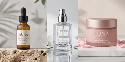 Premium Luxury Cosmetic Packaging Mockups generated by gemini-image