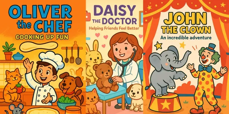 Childrens Book Cover Themed Adventures generated by undefined