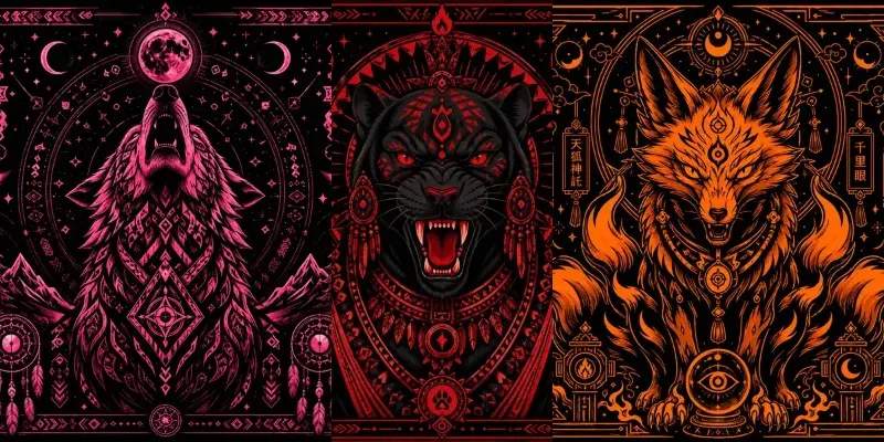 Mystic Neon Beast Totems generated by undefined